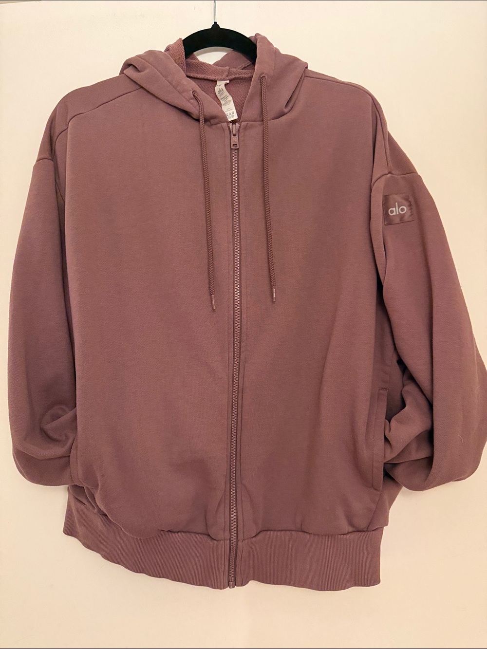 ALO Yoga Mauve Zip-Up Hoodie Jacket